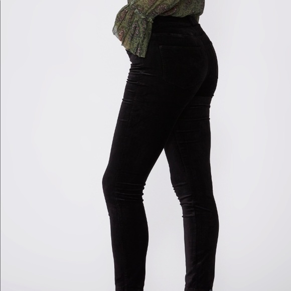 Paige Hoxton Ankle - Black Overdye Velvet size 28, skinny - Picture 3 of 16